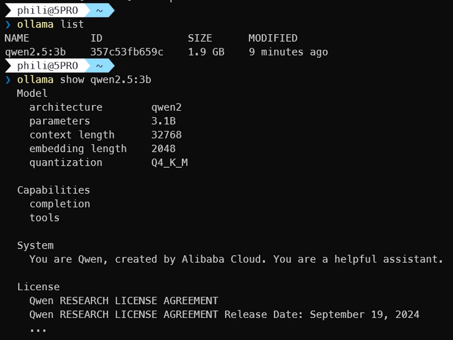 Getting information about QWEN