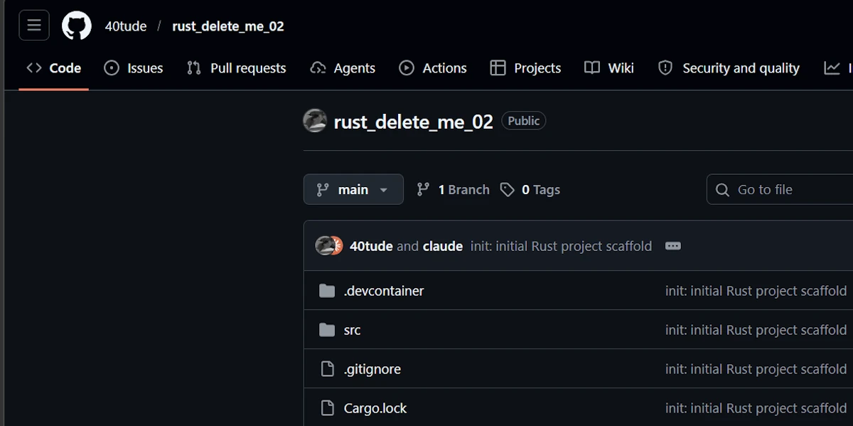 The project has been push on GitHub