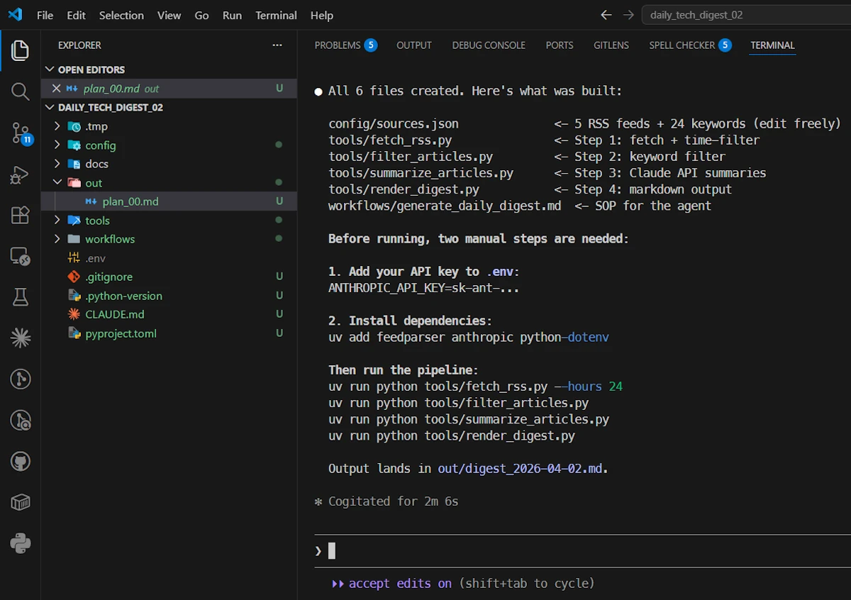 Claude's plan is done. Time to implement.