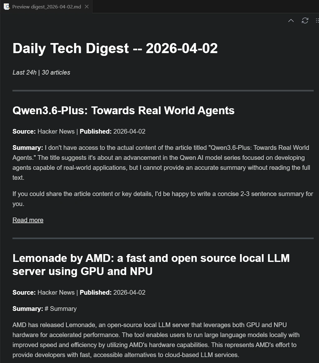 The first edition of our Daily Tech Digest.