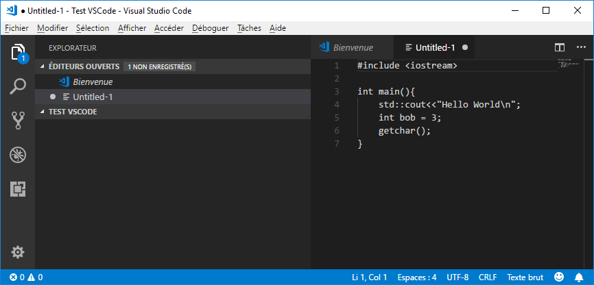 Basic code in VS Code